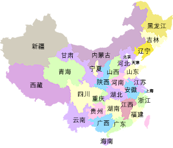 中国大陆地图